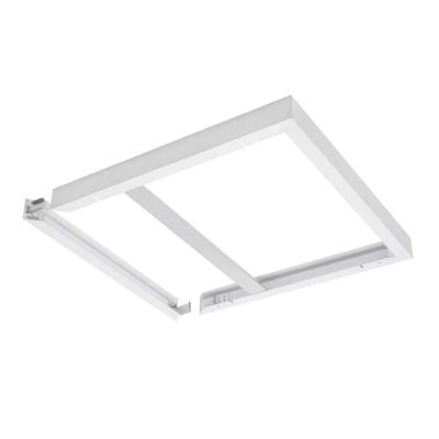 LED Panel Overflademonteret 60x60cm Hvid Aluminium 75mm Højde til Nem Loftbelysning