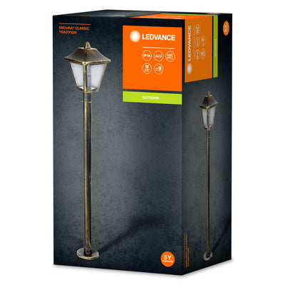 Ledvance ENDURA Classic Tradition udendørs gulvlanterne E27 Sort/Guld IP44 aluminium 1000mm