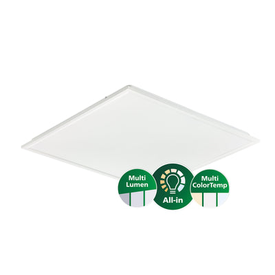 Philips LED panelarmatur 595x595mm 22W-31W 3000K-4000K 2900-4300 lumen DALI dæmpbar UGR19 IP20/44 Hvid