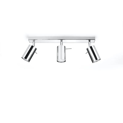 Sollux Lighting LED loftspot med kromring, 3x GU10, 220-240V, IP20, aluminium, CE RoHS