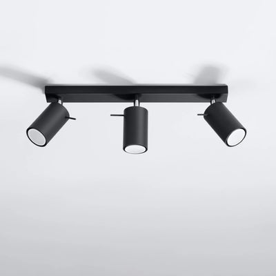 Sollux Lighting LED loftspot RING Sort, 3xGU10, IP20, aluminium, CE RoHS