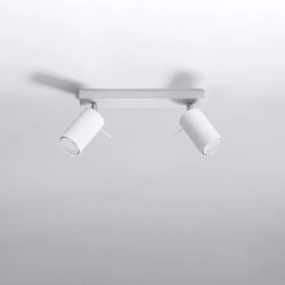 Sollux Lighting LED plafondspot hvid RING, 2x GU10 fatning, IP20, aluminium mat guld messing, CE RoHS
