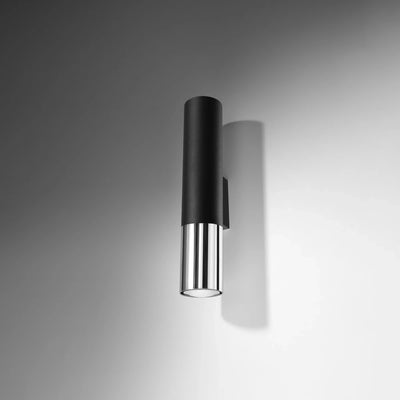 Sollux Lighting LED væglampe LOOPEZ Sort Krom, GU10 fatning, IP20, 220-240V, Aluminium, CE RoHS