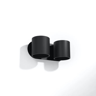Sollux Lighting ORBIS 2 væglampe Sort, LED kompatibel, IP20, Aluminium, 220-240V, max 50W, CE RoHS