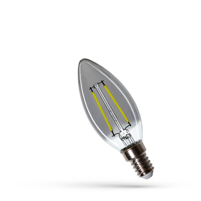 Spectrum LED Stearinlys C35 E14 3W 230V 4000K 150 lumen 300° strålevinkel ikke dæmpbar varm hvid pære