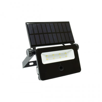 Spectrum NOCTIS SOLARIS MINI LED projektør 2W 6000K 200 lumen IP65 Sort med PIR bevægelsessensor solcelledrevet