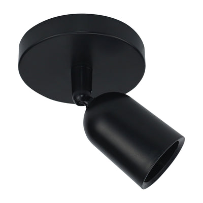 Spectrum SOLIS GU10 LED overflademonteret spotlys Sort 230V IP20 120x145mm udskiftelig pære klar