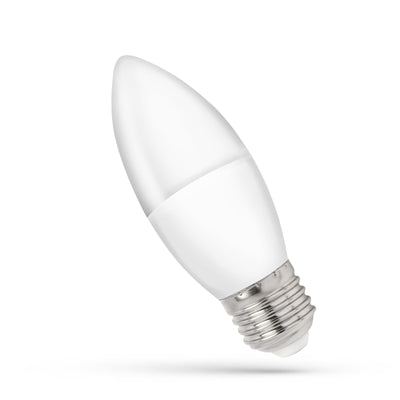 Spectrum LED stearinlyspære C38 E27 8W 230V, 3000K varm hvid, 710 lumen, 160° strålevinkel, 17000 timers levetid