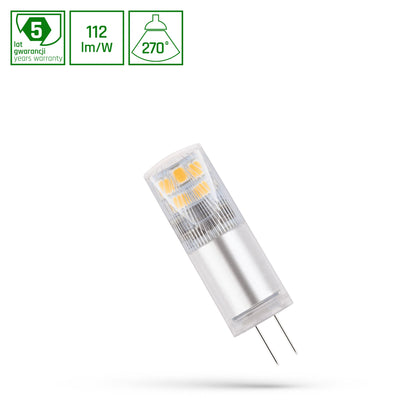 Spectrum LED G4 bulb 12V 2.5W 4000K neutral white 280 lumens 270° beam CRI 80 5 year warranty
