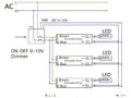 LCB 1-10V dæmper 800W med fjernbetjening til LED-paneler, IP20, 220-240V AC