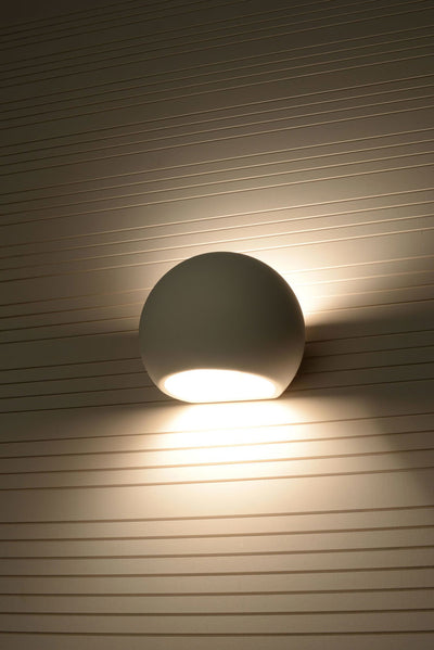 Sollux Lighting keramisk væglampe globe hvid E27 fatning 60W LED kompatibel