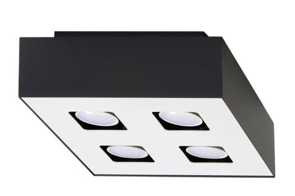 Sollux Lighting plafondspot mono 4 zwart LED lamp 50W 220-240V 80 CRI