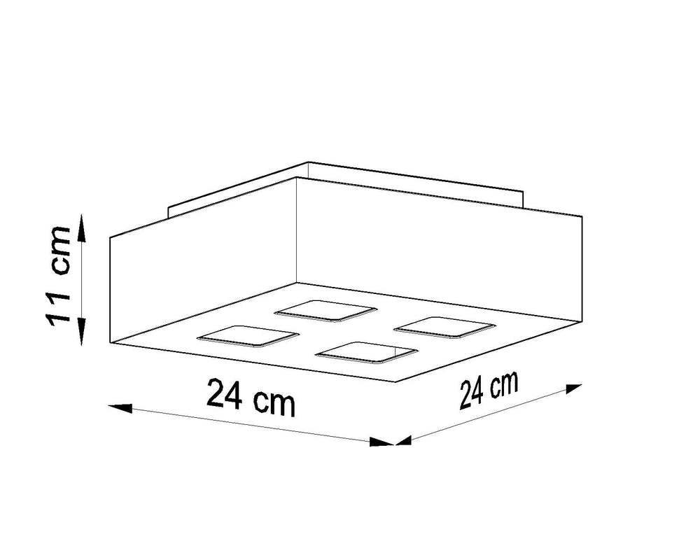 Sollux Lighting plafondspot mono 4 zwart LED lamp 50W 220-240V 80 CRI