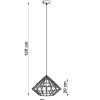 Sollux Lighting Umberto black pendant lamp, LED, 220-240V, IP20, 80 CRI, aluminum, 104mm