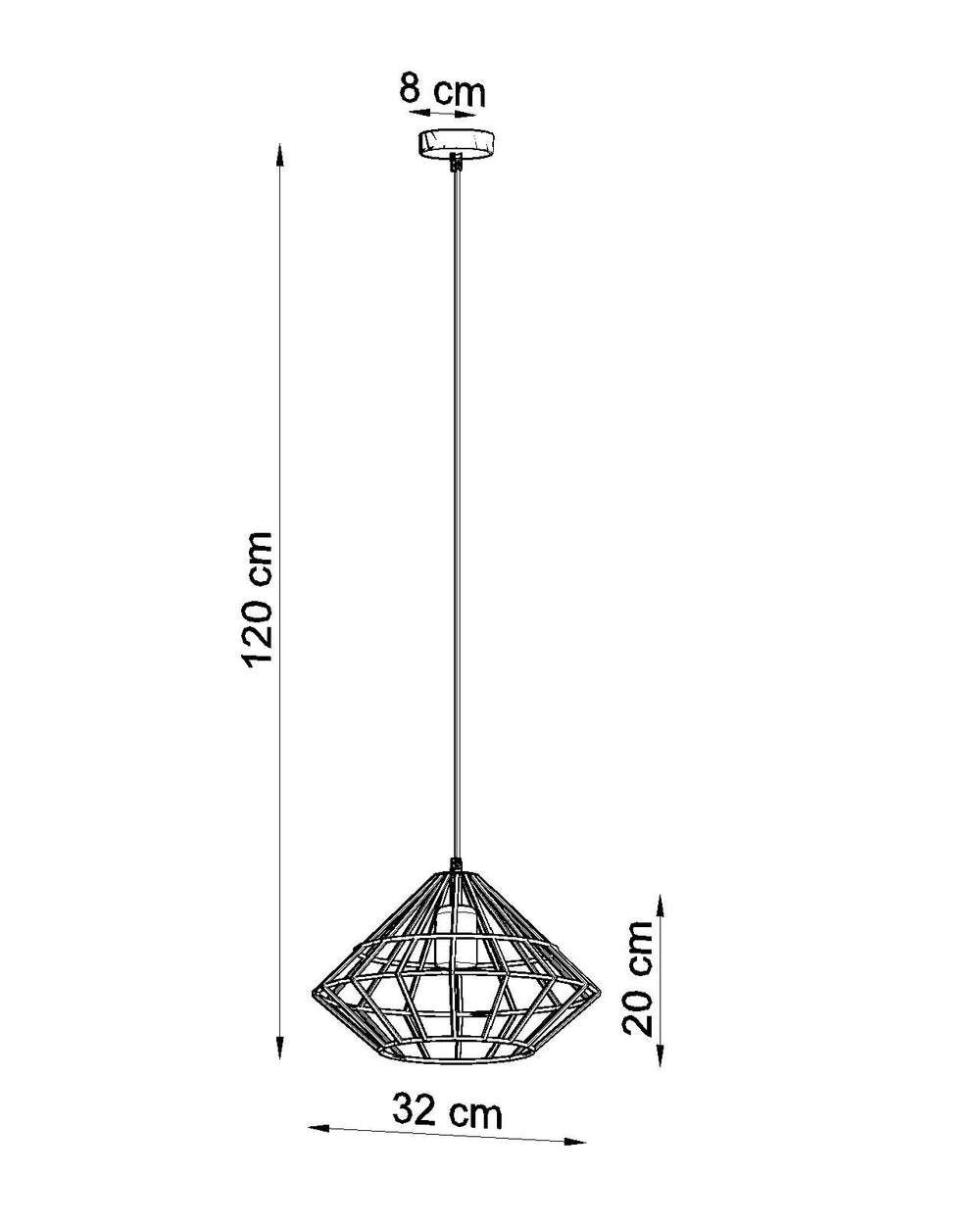 Sollux Lighting Umberto black pendant lamp, LED, 220-240V, IP20, 80 CRI, aluminum, 104mm