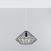Sollux Lighting Umberto black pendant lamp, LED, 220-240V, IP20, 80 CRI, aluminum, 104mm