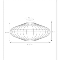 Lucide MAGALI loftlampe, 1xE27, maks. 40W, skandinavisk rattan og metal, Ø56cm, IP20, naturlig finish