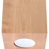 Led plafondspot quad natural wood 104mm tsong 220-240v aluminium