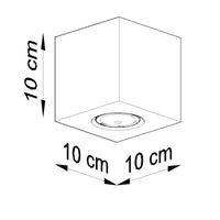 Led plafondspot quad natural wood 104mm tsong 220-240v aluminium