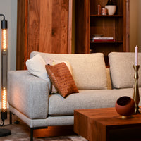 Lucide CALIXT gulvlampe, 2xE27 fatninger, 220-240V, dæmpbar, Sort metal, moderne design, IP20, 1300mm højde