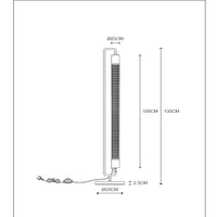 Lucide CALIXT gulvlampe, 2xE27 fatninger, 220-240V, dæmpbar, Sort metal, moderne design, IP20, 1300mm højde