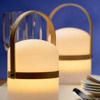 Lucide JOE rechargeable LED table lamp IP44 White, 3W dim to warm 2800K-3200K, USB charging, indoor outdoor use