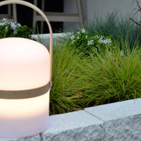 Lucide JOE rechargeable LED table lamp IP44 White, 3W dim to warm 2800K-3200K, USB charging, indoor outdoor use