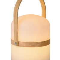 Lucide JOE rechargeable LED table lamp IP44 White, 3W dim to warm 2800K-3200K, USB charging, indoor outdoor use