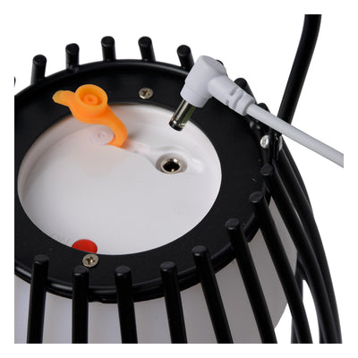 Lucide FJARA genopladelig LED bordlampe, dim to warm 2800K-3200K, IP44 udendørs indendørs Sort Ø17.5cm