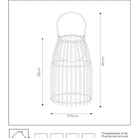 Lucide FJARA genopladelig LED bordlampe, dim to warm 2800K-3200K, IP44 udendørs indendørs Sort Ø17.5cm