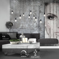 Lucide FIX multi hanging light, 10xE27 sockets, Black metal frame, adjustable height, modern ceiling lamp