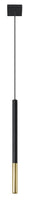 Sollux LED pendant lamp with black and gold finish, 104mm, IP20, 220-240V