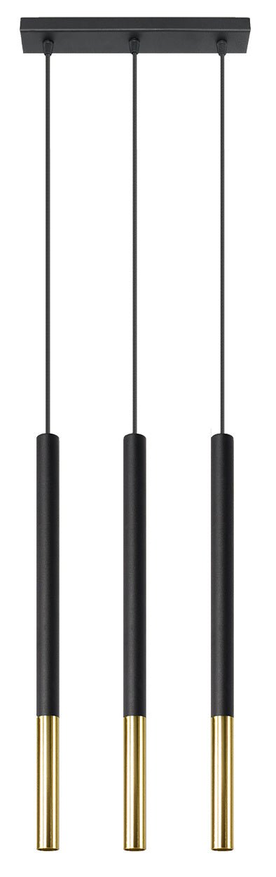Sollux Lighting LED pendant lamp black gold 3 x G9 fitting