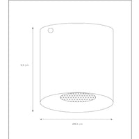 Lucide BODI LED loftspot Sort 1xGU10 justerbar downlight IP20 aluminium 80x80x95mm