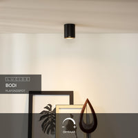 Lucide BODI LED loftspot Sort 1xGU10 justerbar downlight IP20 aluminium 80x80x95mm