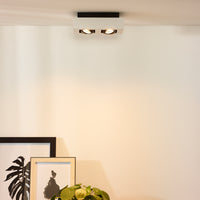 Lucide XIRAX LED loftspot, 2x5W GU10, dim to warm 2200K-3000K, IP20, Hvid aluminium