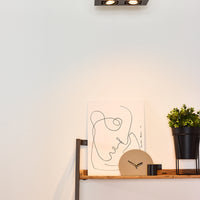 Lucide XIRAX LED loftspot 4x5W GU10 dim to warm 2200K-3000K Sort aluminium moderne firkantet IP20