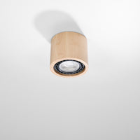 Sollux lighting led plafondspot natural wood finish with 13mm width