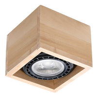 Plafondspot Quatro 1 natuurlijk hout LED lamp 220-240V 50-60Hz