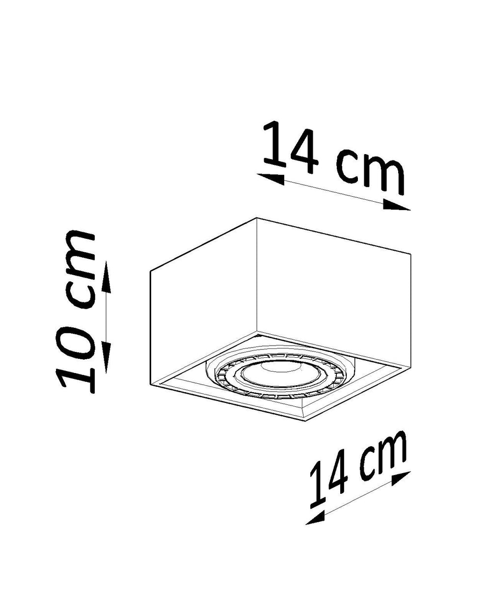 Plafondspot Quatro 1 natuurlijk hout LED lamp 220-240V 50-60Hz