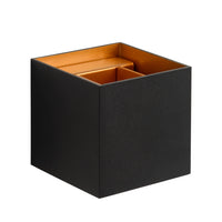 Lucide XIO LED wall light dimmable G9 1x4W 2700K adjustable beam angle Black modern square design