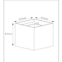 Lucide XIO LED wall light dimmable G9 1x4W 2700K adjustable beam angle Black modern square design