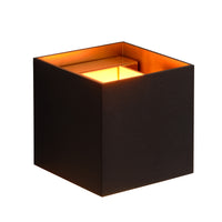 Lucide XIO LED wall light dimmable G9 1x4W 2700K adjustable beam angle Black modern square design