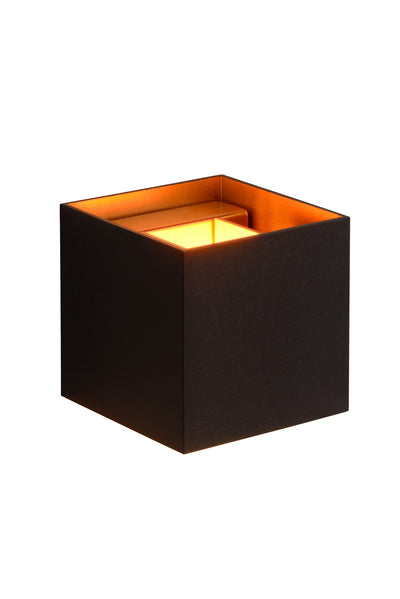 Lucide XIO LED væglampe dæmpbar G9 1x4W 2700K justerbar lysvinkel Sort moderne firkantet design