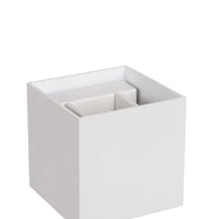 Lucide XIO LED væglampe, dæmpbar G9 4W 2700K, justerbar lysvinkel, kvadratisk aluminium Hvid, IP20