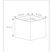 Lucide XIO LED væglampe, dæmpbar G9 4W 2700K, justerbar lysvinkel, kvadratisk aluminium Hvid, IP20