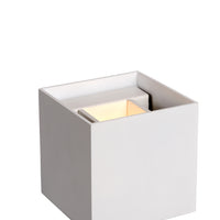 Lucide XIO LED væglampe, dæmpbar G9 4W 2700K, justerbar lysvinkel, kvadratisk aluminium Hvid, IP20