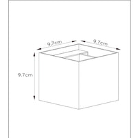 Lucide XIO LED væglampe, dæmpbar G9 1x4W 2700K, justerbar lysvinkel, Mørkegrå, moderne firkantet design