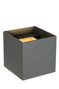 Lucide XIO LED væglampe, dæmpbar G9 1x4W 2700K, justerbar lysvinkel, Mørkegrå, moderne firkantet design