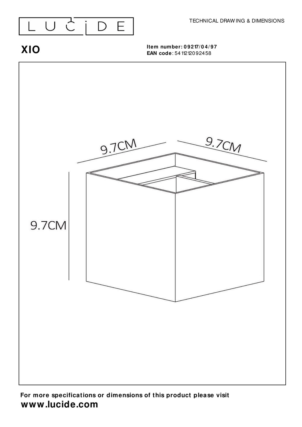 Lucide XIO LED væglampe dæmpbar G9 1x4W 2700K justerbar lysstråle IP20 rustbrun aluminium